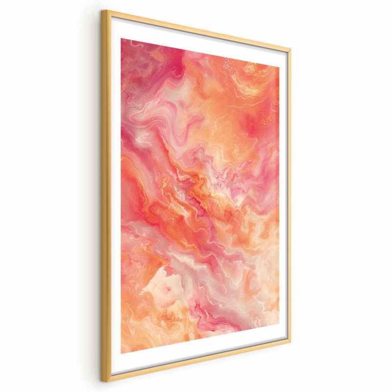 Plakat Artgeist Płomienne Barwy 40x60 cm z ramą złotą 1 szt