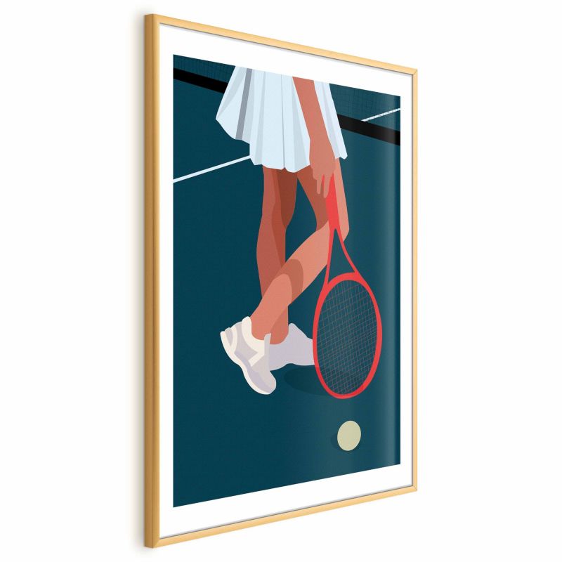 Plakat Artgeist Tenisistka 40x60 cm z ramą złotą 1 szt
