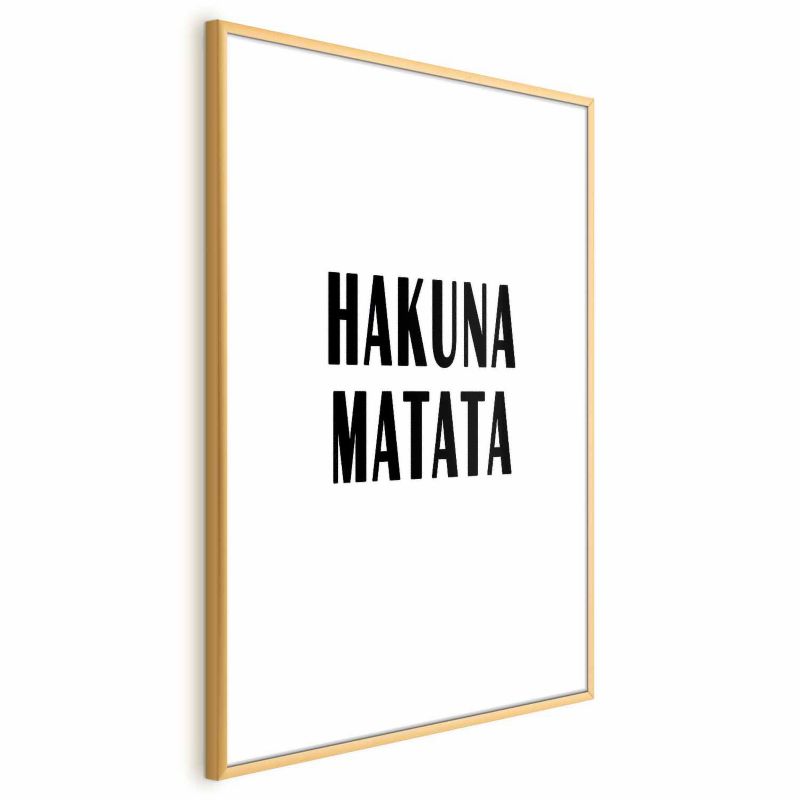 Plakat Artgeist Hakuna Matata 29,7x42 cm z ramą złotą 1 szt