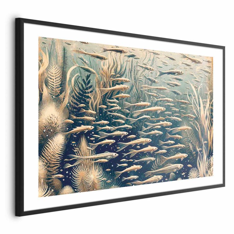 Plakat Artgeist Oceaniczna przyroda 60x40 cm z ramą czarną 1 szt