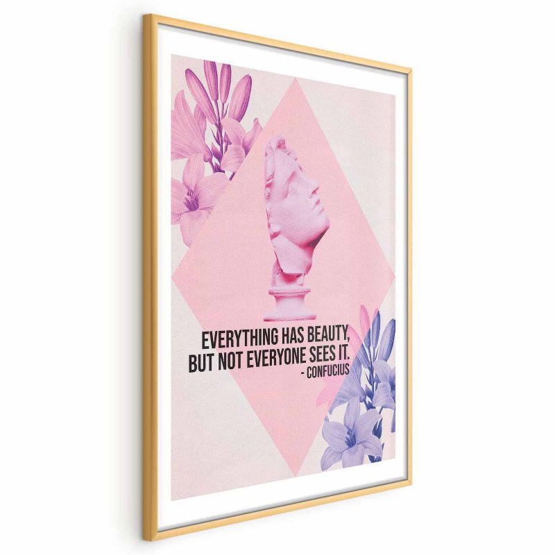 Plakat Artgeist Konfucjusz o Pięknie 29,7x42 cm z ramą złotą 1 szt