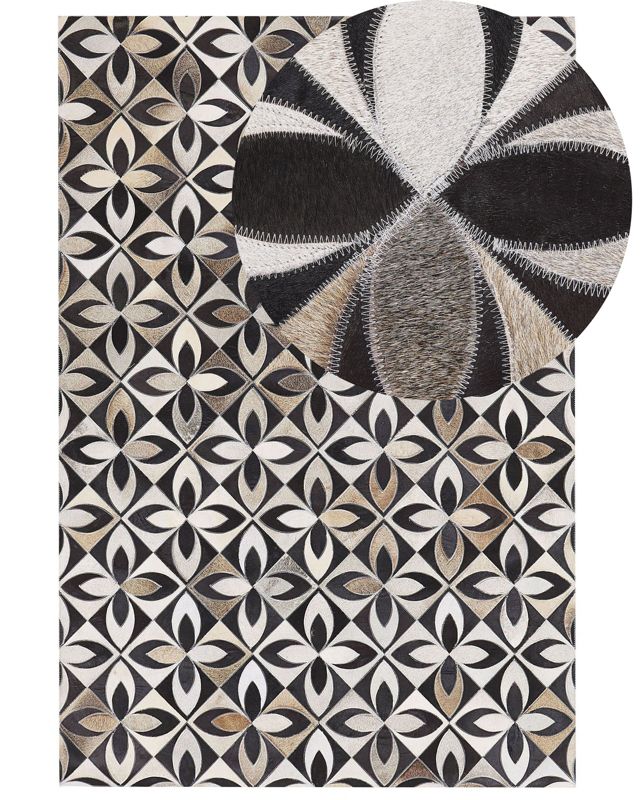 Dywan patchwork skórzany 140 x 200 cm wielokolorowy Ishan 1 szt.