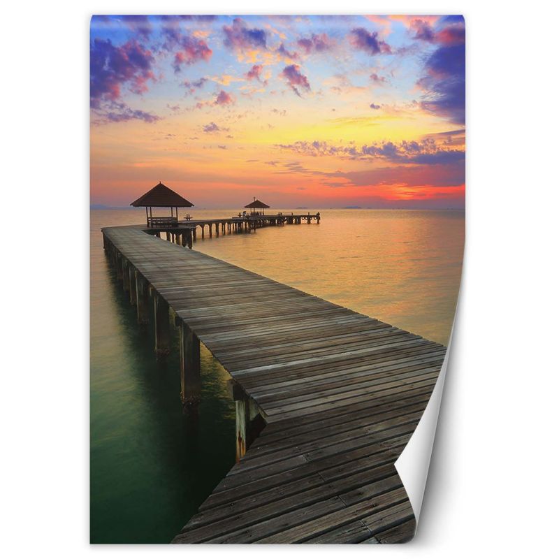 Fototapeta Feeby Pomost zachód słońca nad morzem 150x210 1 szt