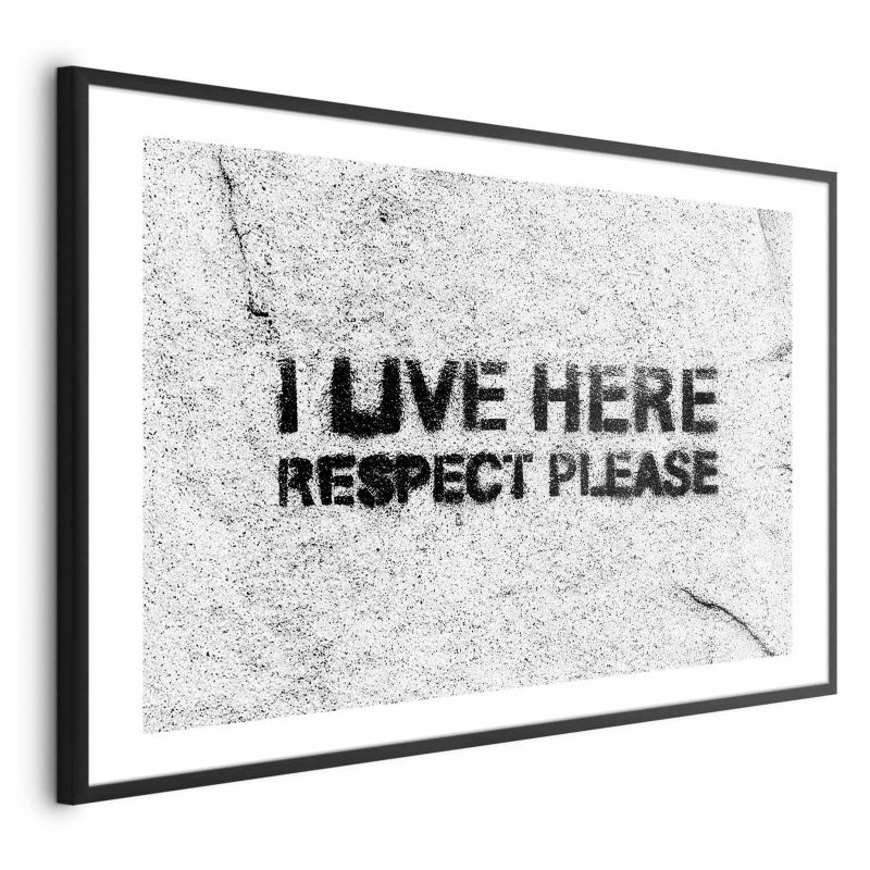 Plakat Artgeist Respect 90x60 cm z ramą czarną 1 szt