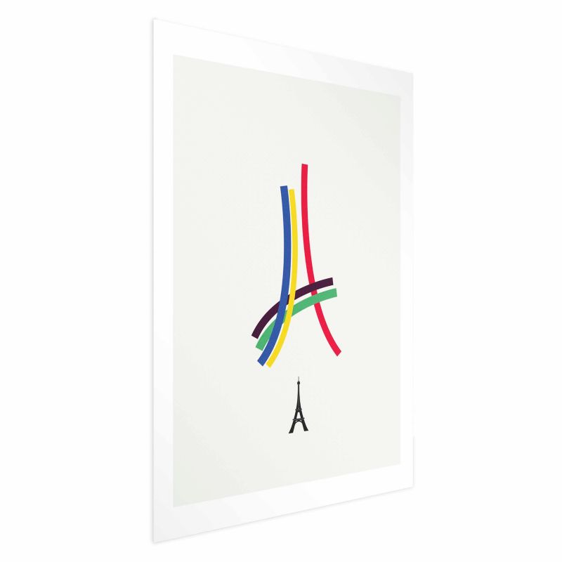 Plakat Artgeist Abstrakcyjna Wieża Eiffla 21x30 cm bez ramy 1 szt