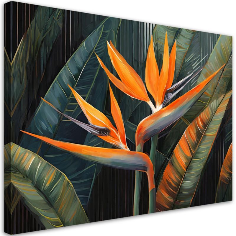 Obraz do salonu Feeby Pomarańczowe Rośliny Natura 100x70 cm 1szt