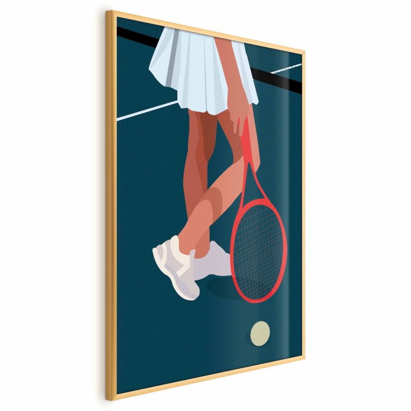 Plakat Artgeist Tenisistka 40x60 cm z ramą złotą 1 szt