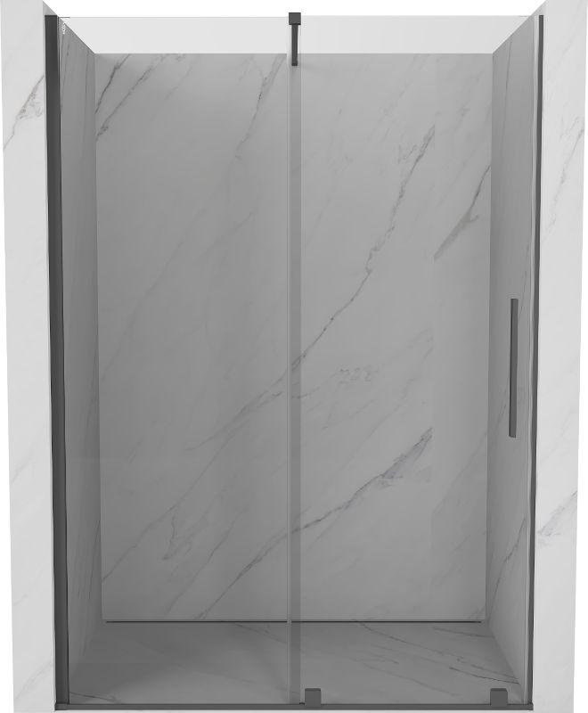 Drzwi prysznicowe przesuwne Mexen Velar gun gray 160x200 cm 1 szt.