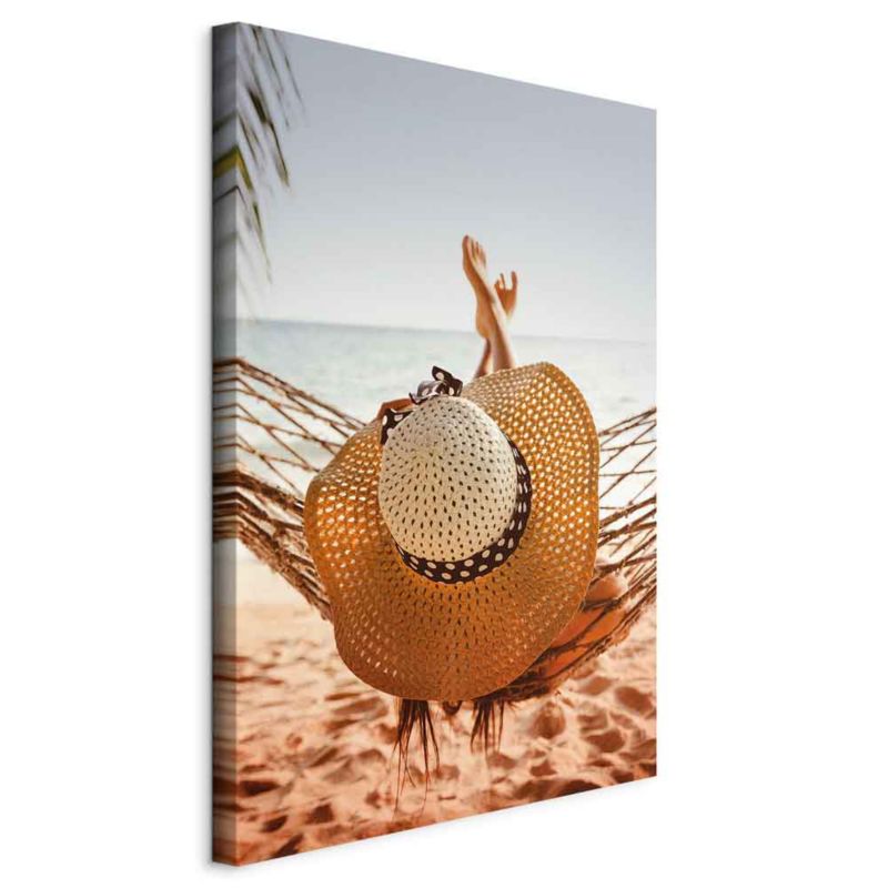 Obraz Artgeist Plażowy hamak 60 x 90 cm flizelina 1 szt