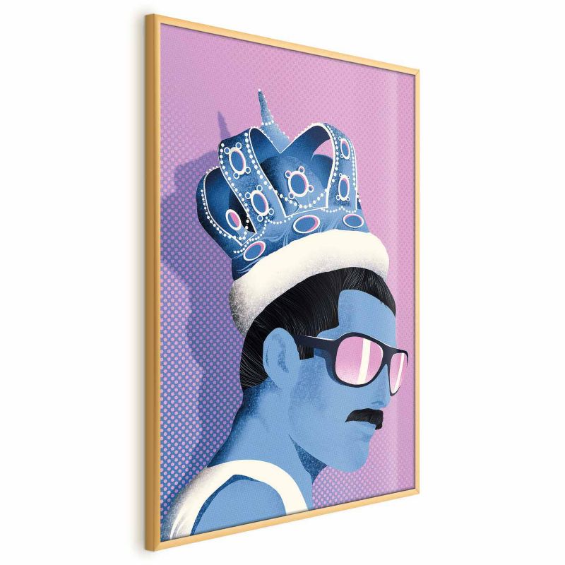 Plakat Artgeist Freddie 60x90 cm z ramą złotą 1 szt