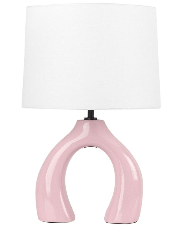 Lampa stołowa Abbie Ceramika Różowy 1 szt.