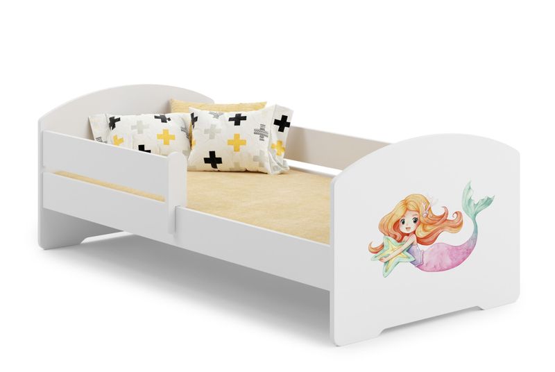 Łożko dziecięce Kobi LUK z barierką 140x70 Kobi Syrenka 1 szt.