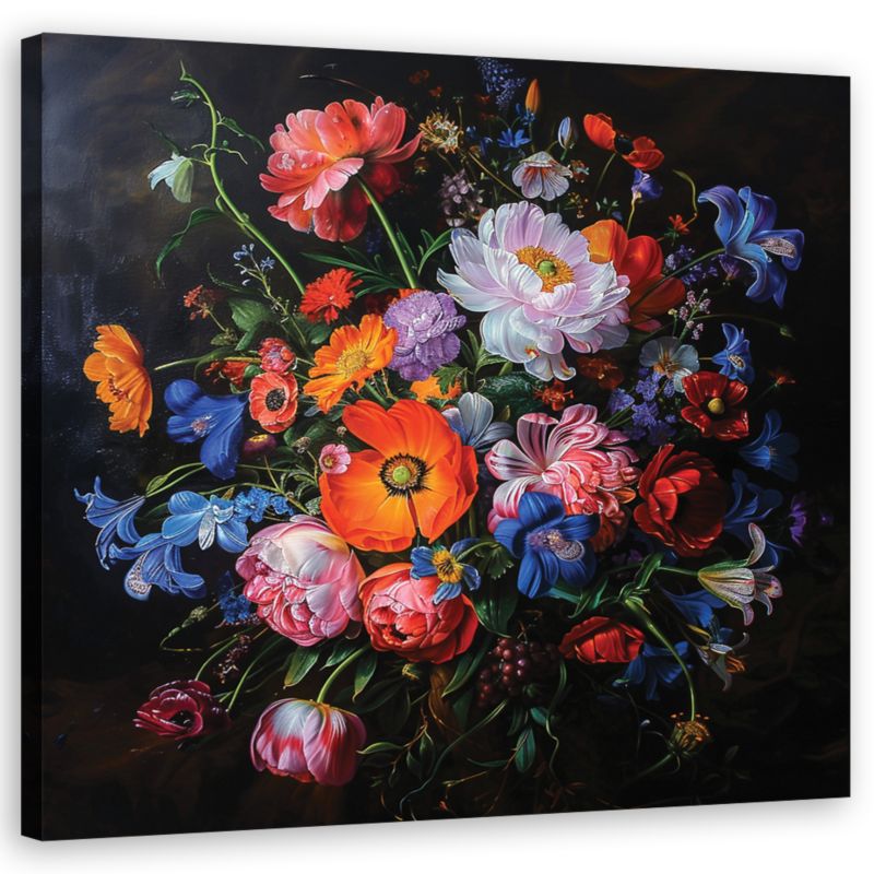 Obraz do salonu sypialni Feeby Bukiet Kwiatów Vintage 40x40 cm 1szt