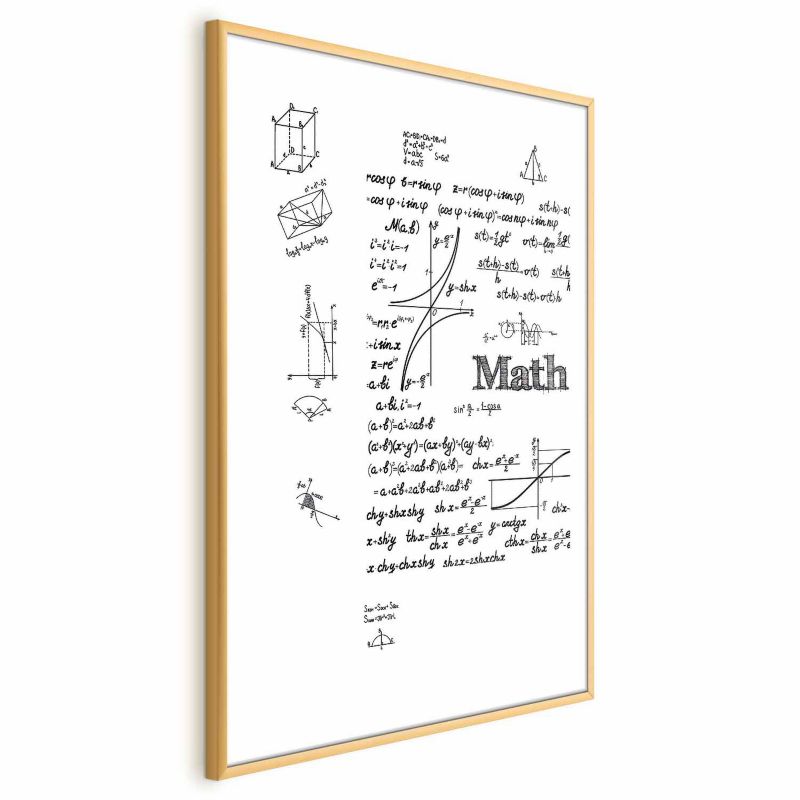 Plakat Artgeist Matematyka 40x60 cm z ramą złotą 1 szt
