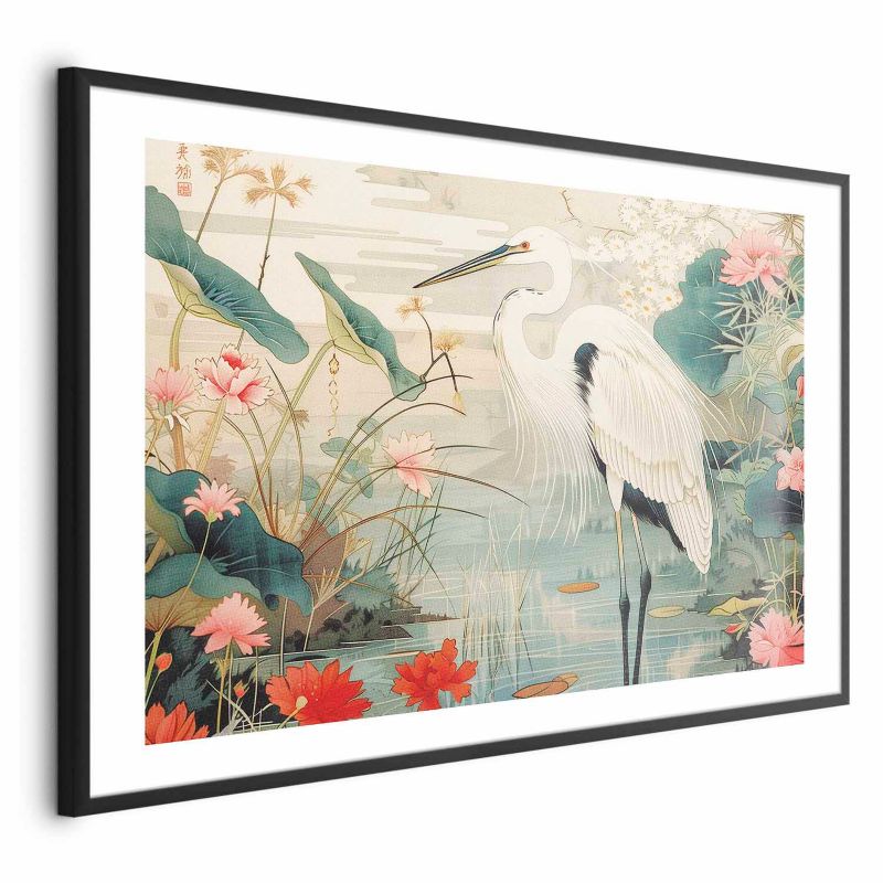 Plakat Artgeist Nad azjatyckim stawem 60x40 cm z ramą czarną 1 szt