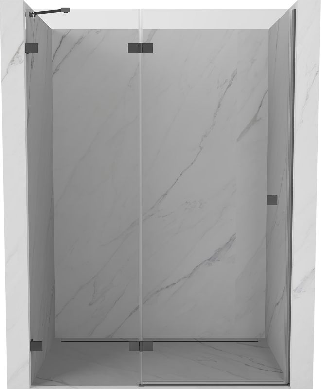 Drzwi prysznicowe uchylne Mexen Lunar gun metal 140 cm 1 szt.