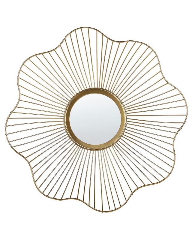 Lustro ścienne Sens 40 cm 40 cm Metal Złoty 1 szt.