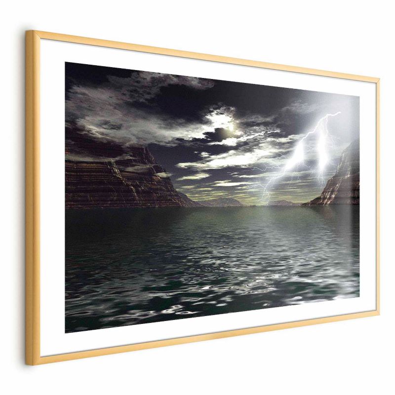 Plakat Artgeist Burza 60x40 cm z ramą złotą 1 szt
