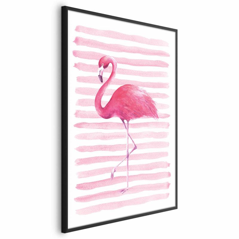 Plakat Artgeist Flaming i paski 40x60 cm z ramą czarną 1 szt