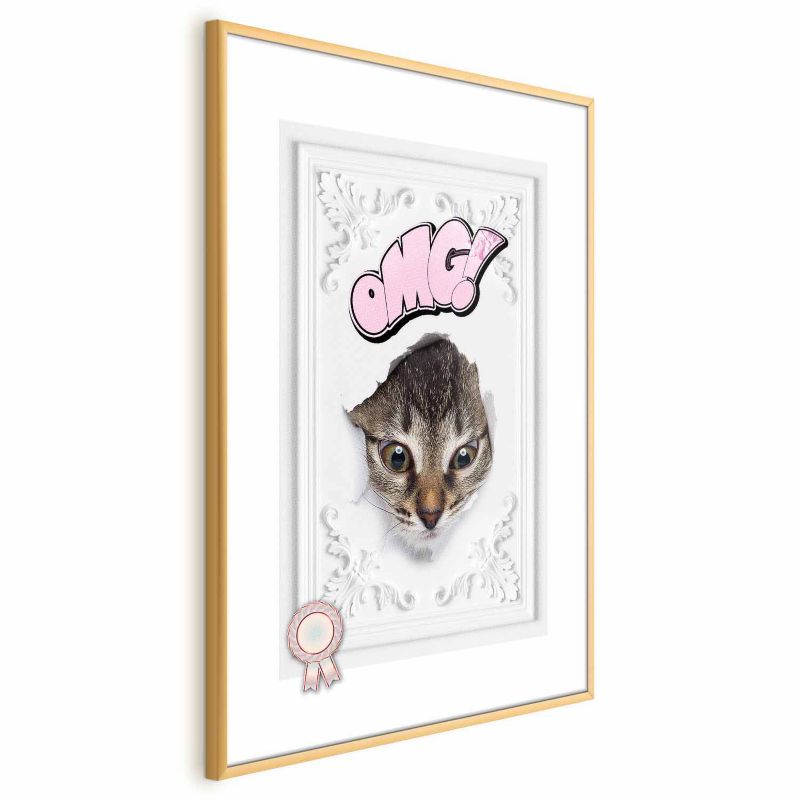 Plakat Artgeist OMG 21x30 cm z ramą złotą 1 szt