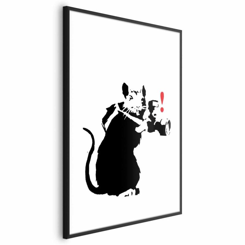Plakat Artgeist Szczur fotograf 21x30 cm z ramą czarną 1 szt