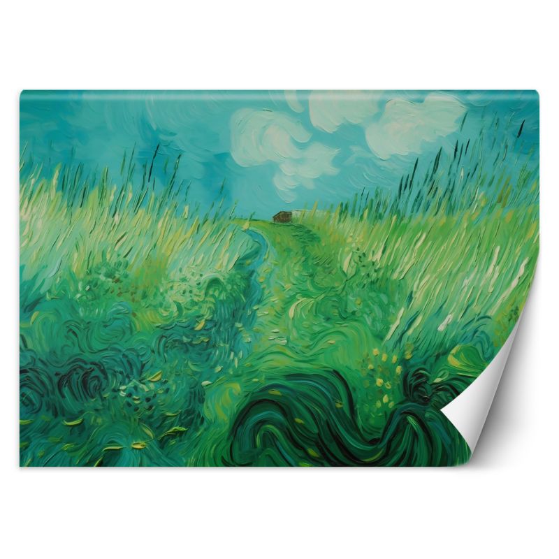 Fototapeta Feeby Pole z zieloną pszenicą - V. van Gogh 250x175 1 szt