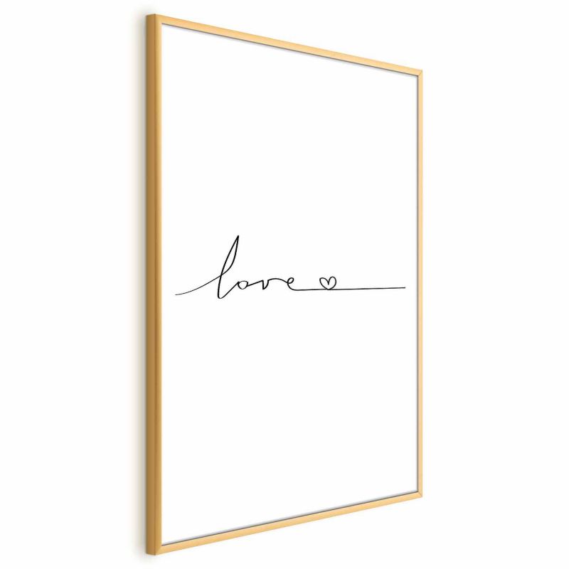 Plakat Artgeist Miłość wszędzie 21x30 cm z ramą złotą 1 szt