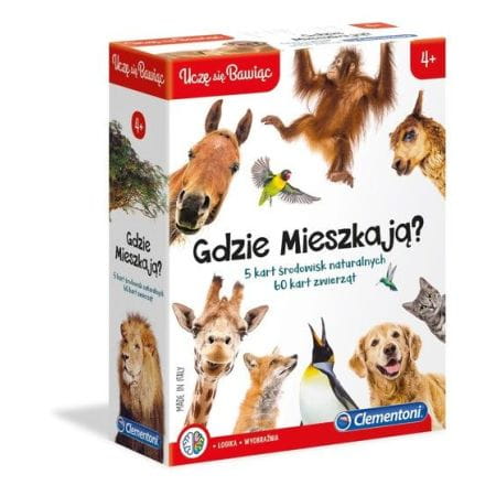 Gra Edukacyjna Gdzie Mieszkają? Clementoni