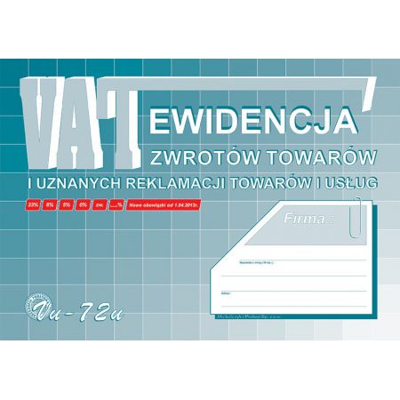 EWID.A4 ZWROTÓW TOW.I UZNAN.REKL. VU72U