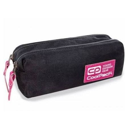 COOLPACK - EDGE - SASZETKA PODWÓJNA / PROSTOKĄTNA - PINK GLITTER
