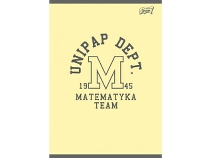 Zeszyt do matematyki ze ściągą , 60 kartek, kratka A5 Laminowany Unipap
