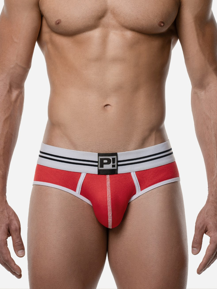 Slipy męskie z wycięciem z tyłu | Czerwony | Round2 Red Backless Brief | PUMP! | 12080