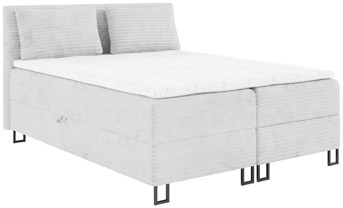 Dwuosobowe łóżko kontynentalne 180x200 cm do sypialni z pojemnikiem TESSA