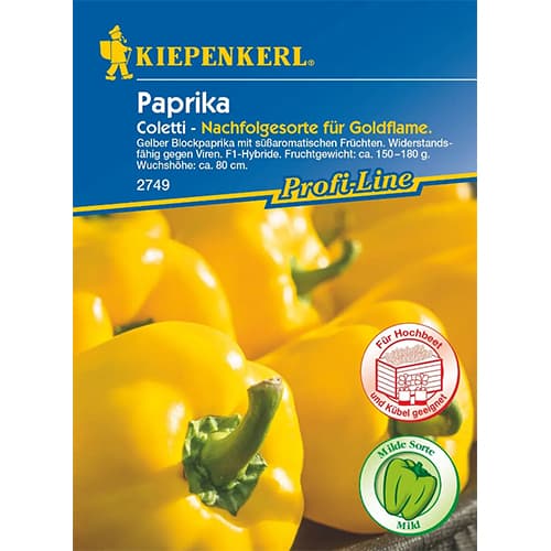 Papryka blokowa Coletti F1 - Nasiona. Ilość w opakowaniu: 1 opak - GradinaMax