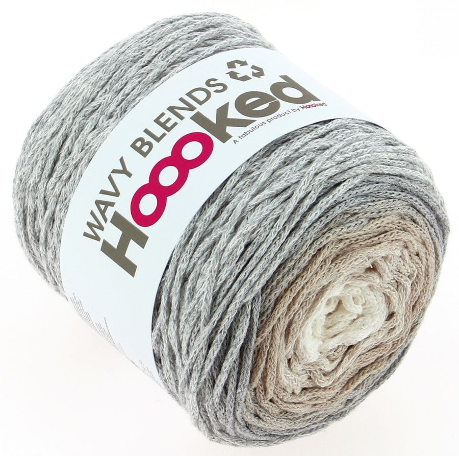 SZNUREK WAVY BLENDS HOOOKED kol. WB08 popielato-beżowy .