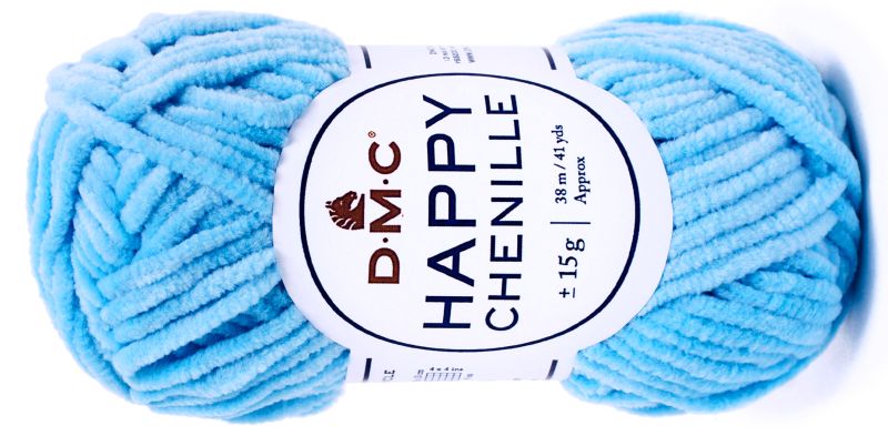 WŁÓCZKA HAPPY CHENILLE DMC kol. 17 błękitny