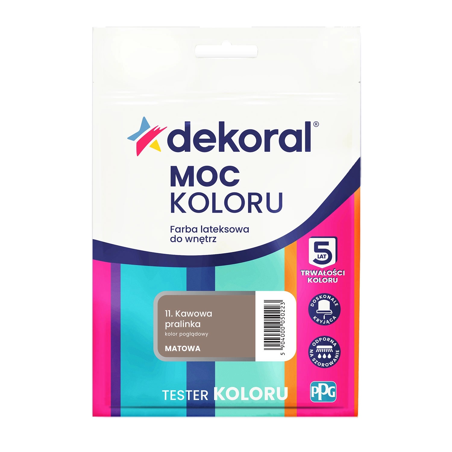 Tester farby Dekoral Moc Koloru kawowa pralinka 40 ml