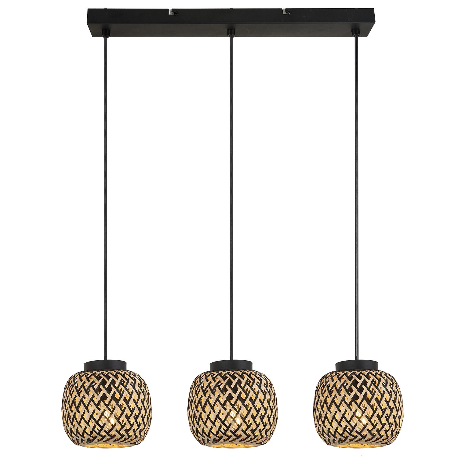 Reality Lampa wisząca Elaine 3x40W E27 bambus