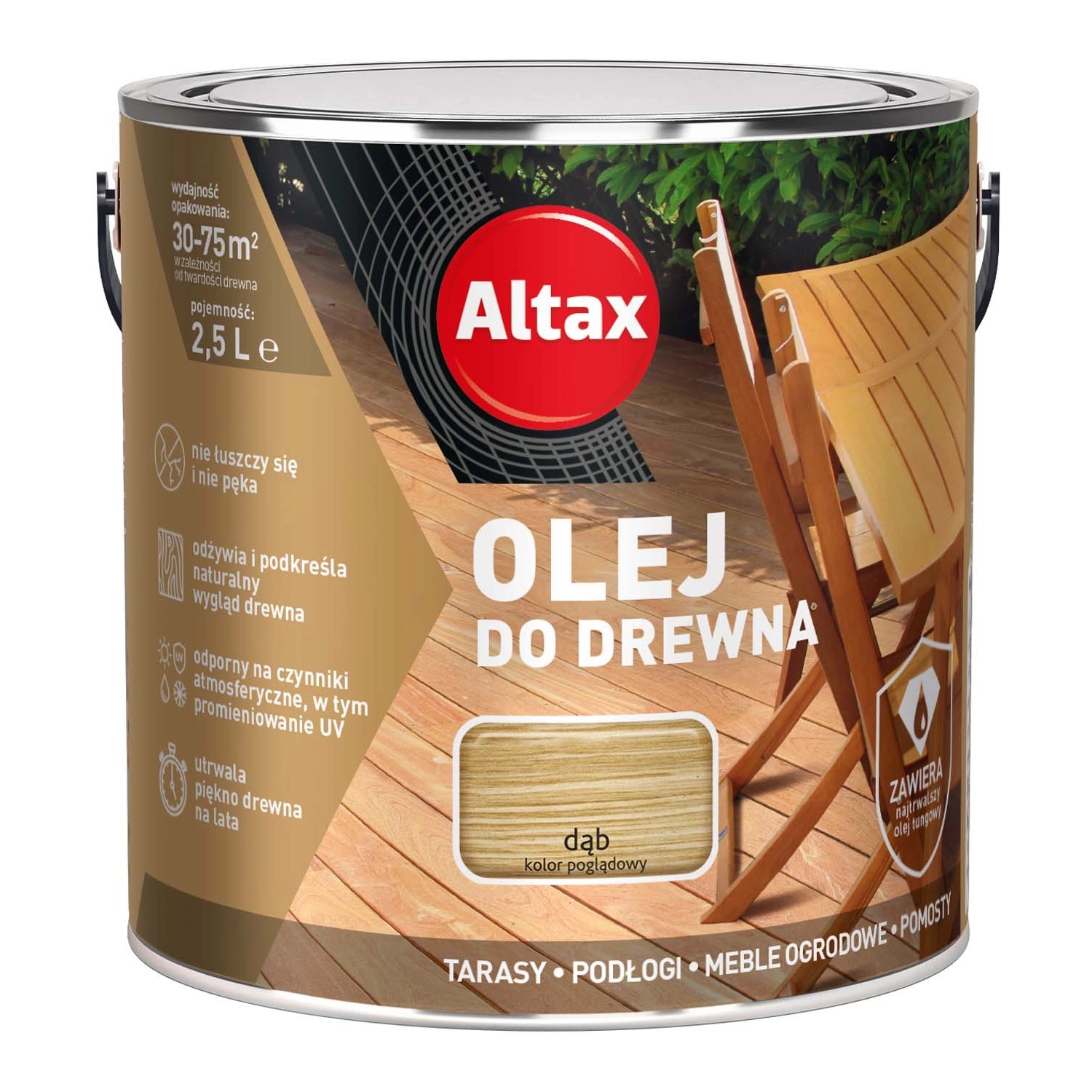 Altax Olej do drewna dąb 2,5 l