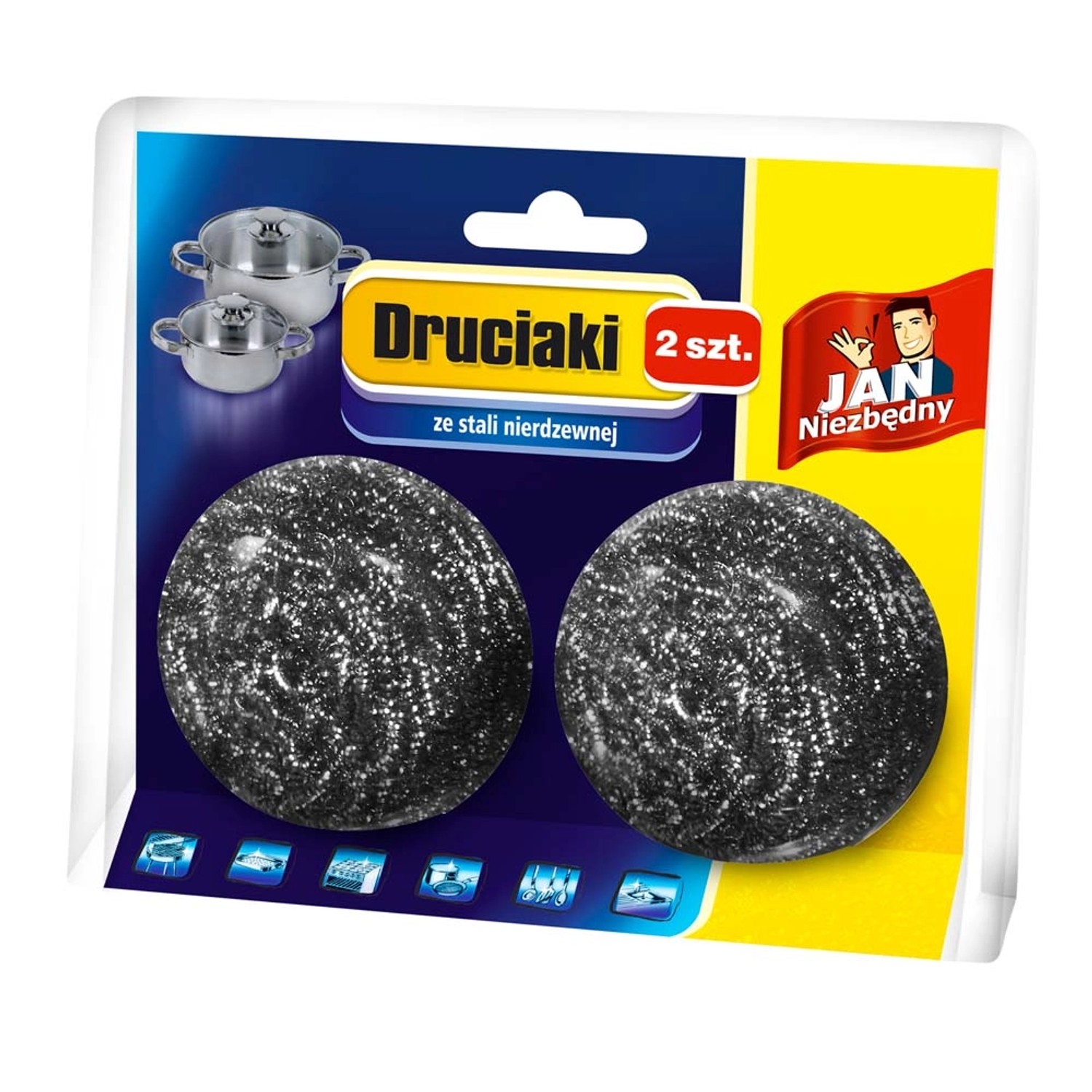 Jan NIezbędny Druciak ze stali nierdzewnej 2 szt.