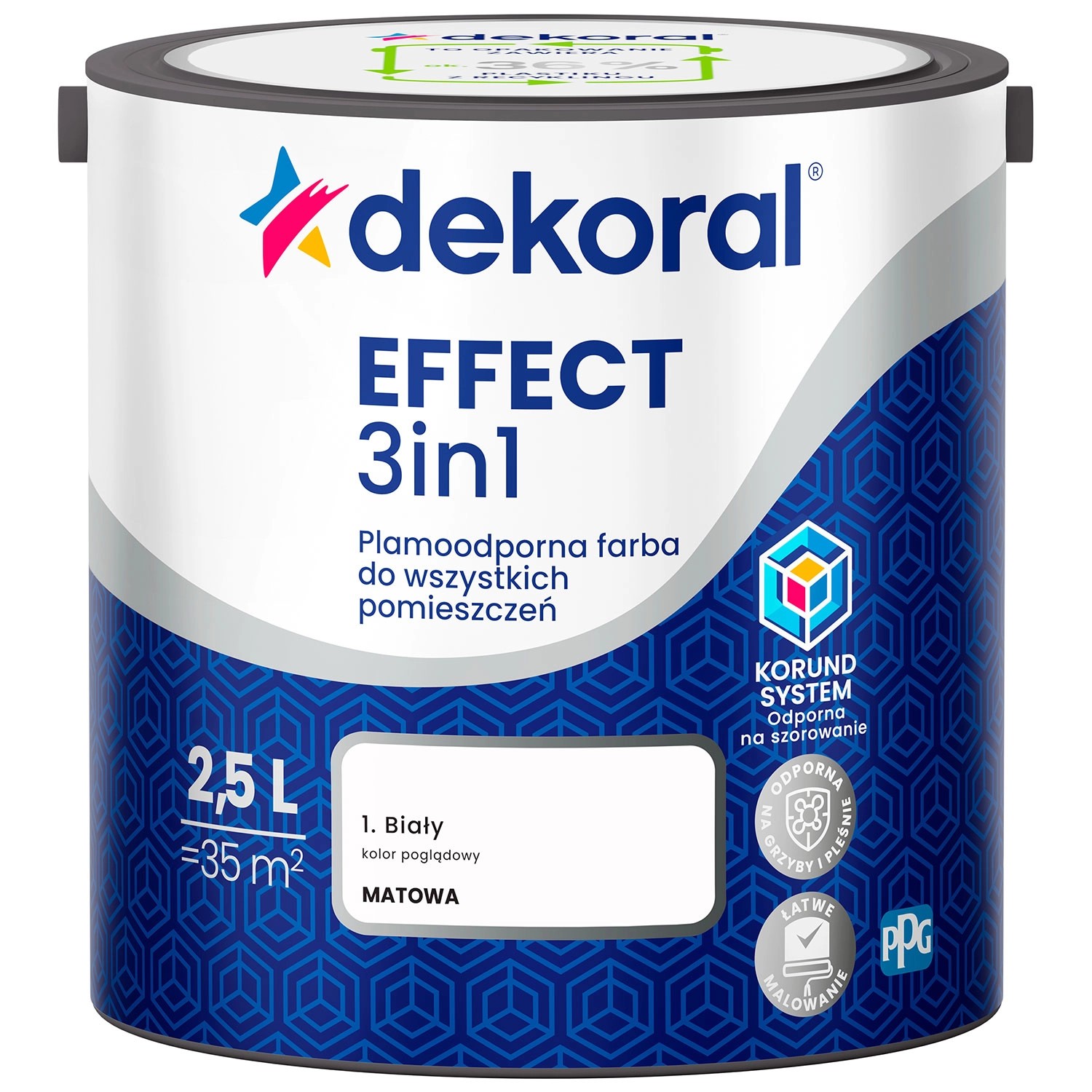 Farba Dekoral Effect 3w1 Biały 2,5l