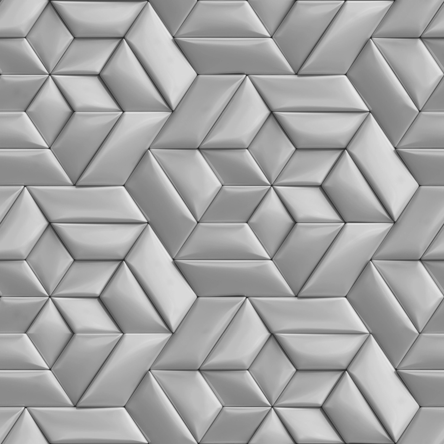 Dekor gresowy Rombus silver mat 60 x 60 cm