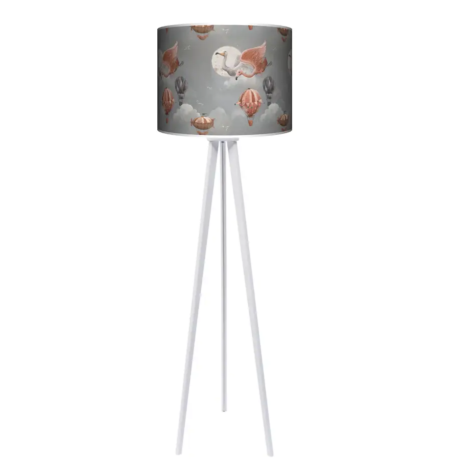 Lampa podłogowa - trójnóg drewniana duża Magic Dreams 3 -kolor podstawy do wyboru FL - czarny