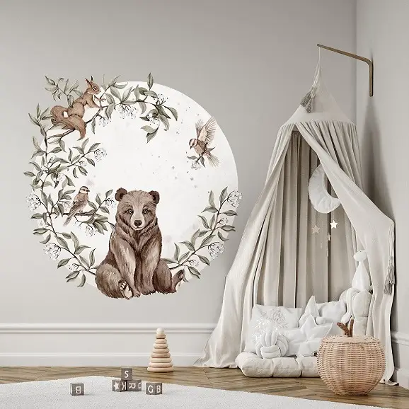 Naklejka ścienna Koło Forest Animals 1 140 cm