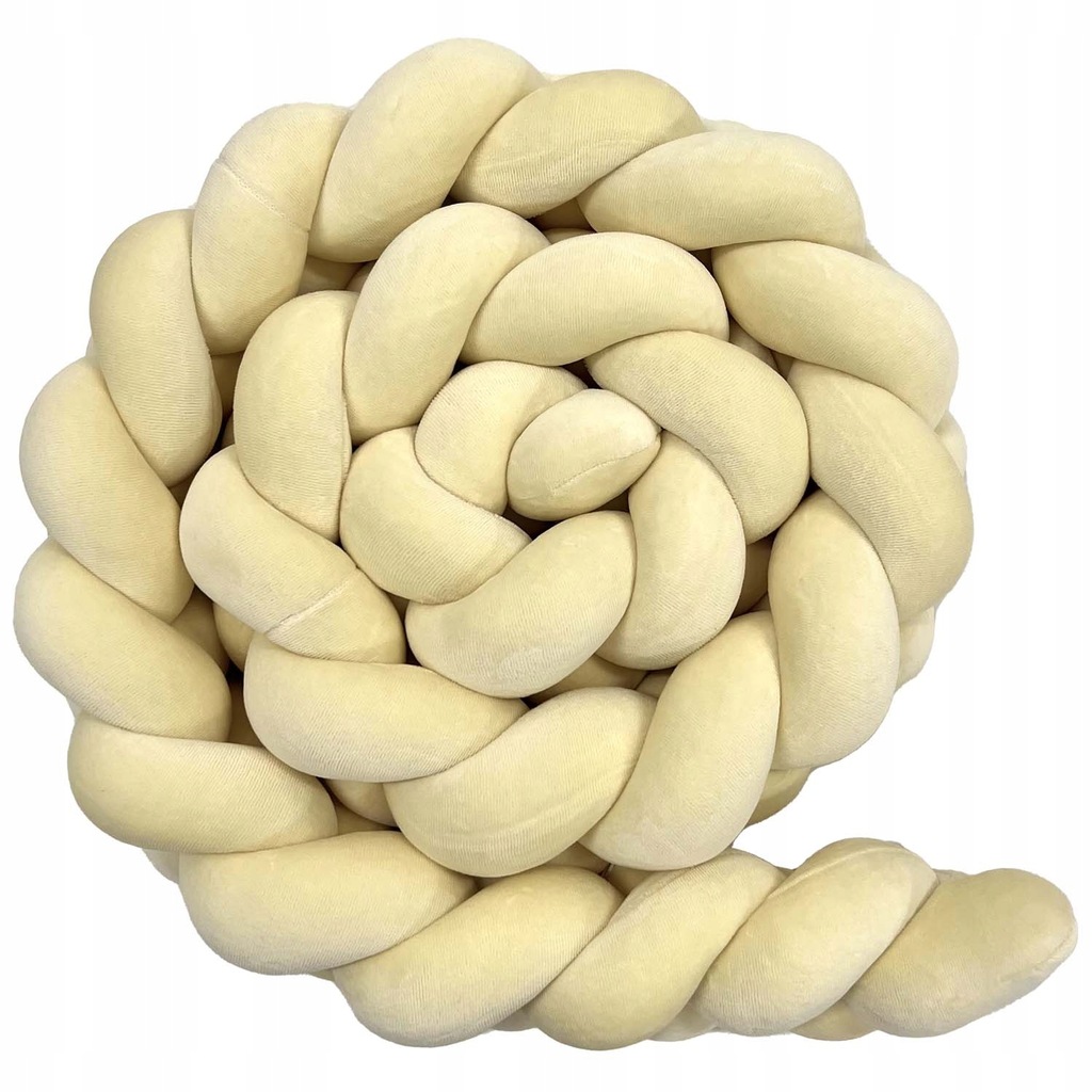 Ochraniacz warkocz welur bananowy LU - 360 cm