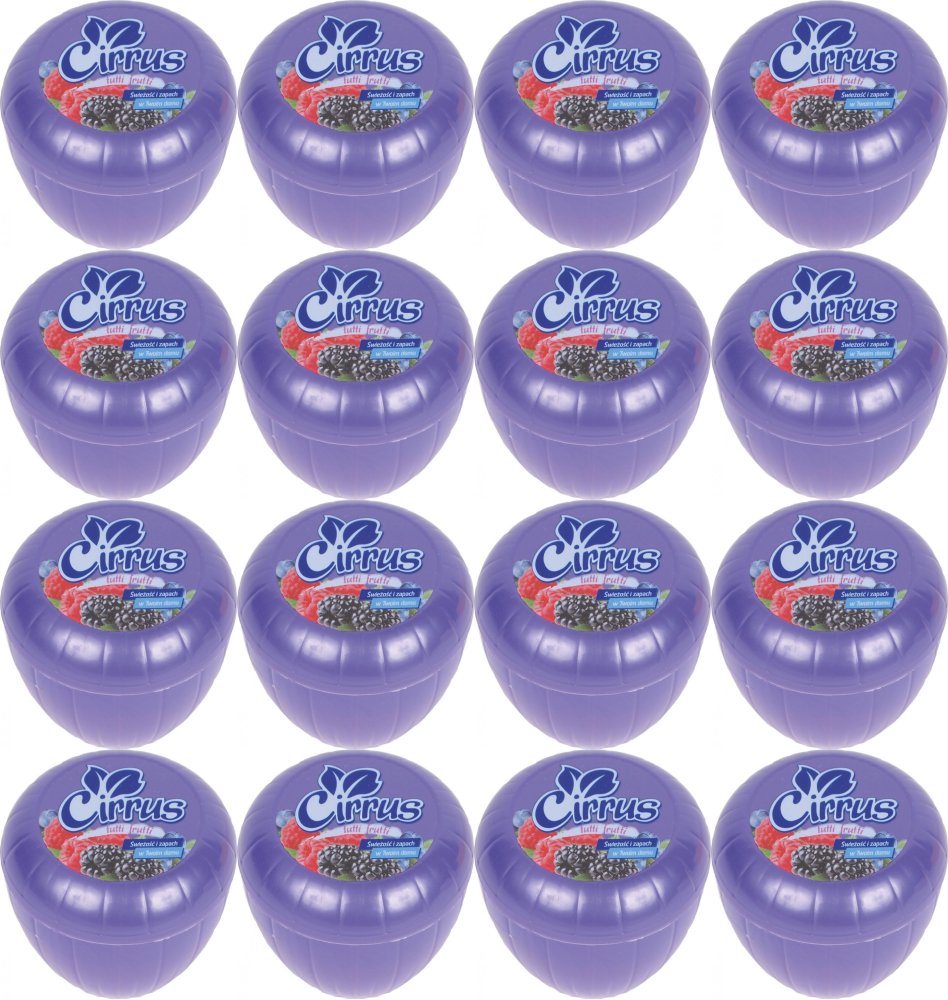 16x Odświeżacz powietrza Cirrus tulipan, tutti frutti, żel, 150g
