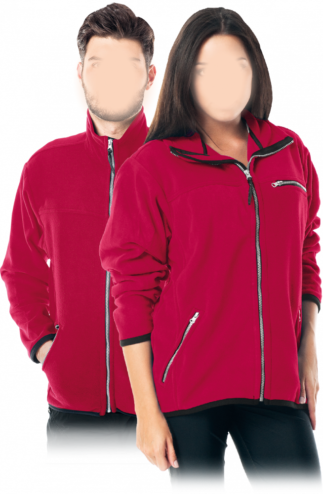 Bluza polarowa Reis Honey, gramatura 290g, rozmiar L, czerwony