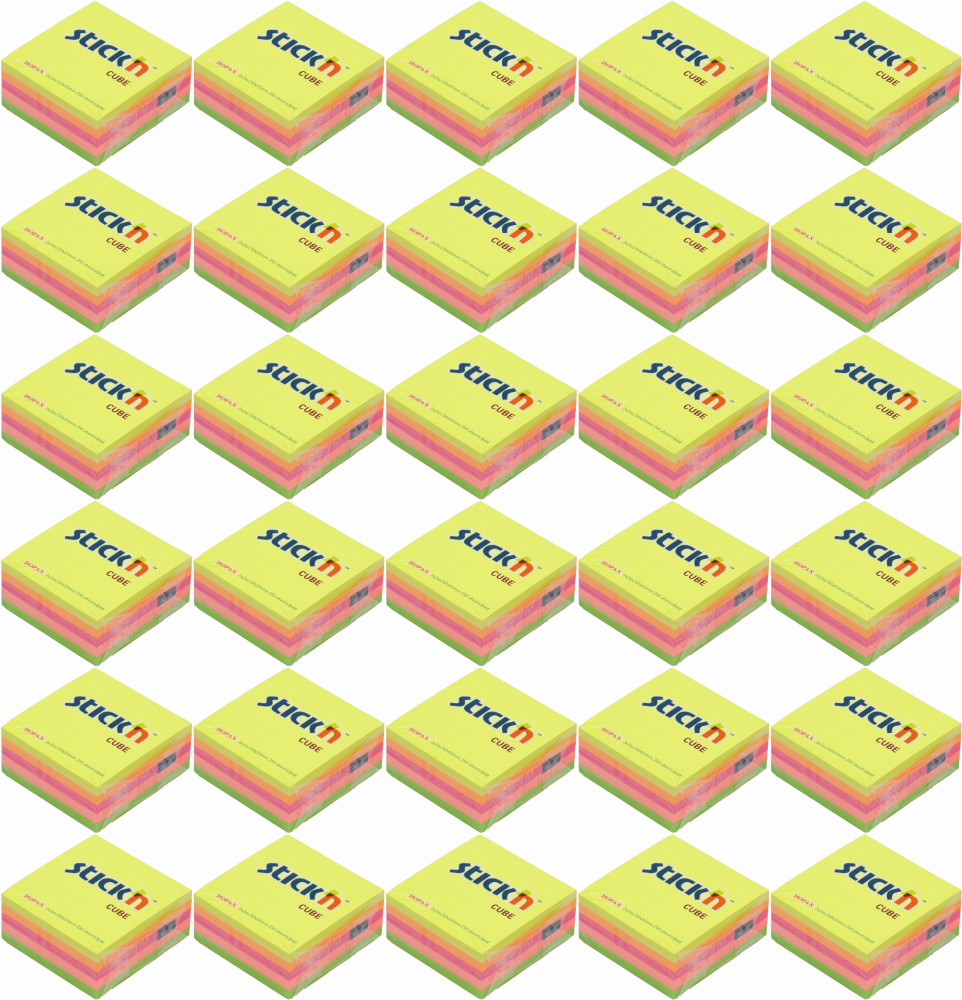48x Karteczki samoprzylepne Stick'n, 51x51mm, 250 karteczek, mix kolorów neonowych