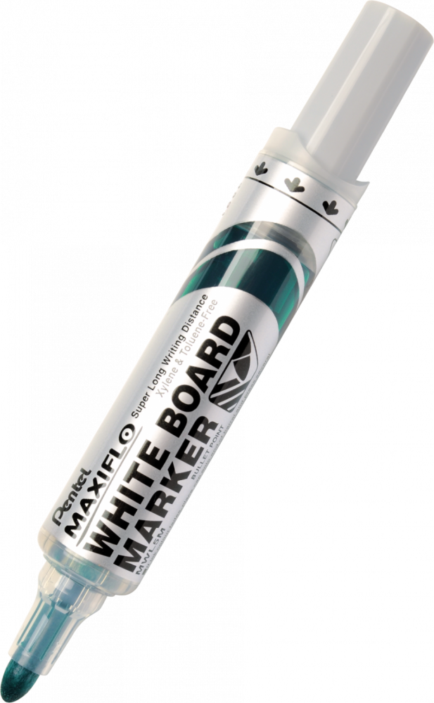 Marker suchościeralny Pentel Maxiflo MWL5M, z tłoczkiem, okrągła, 6mm, zielony