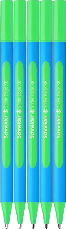5x Długopis Schneider Slider Edge, XB, zielony